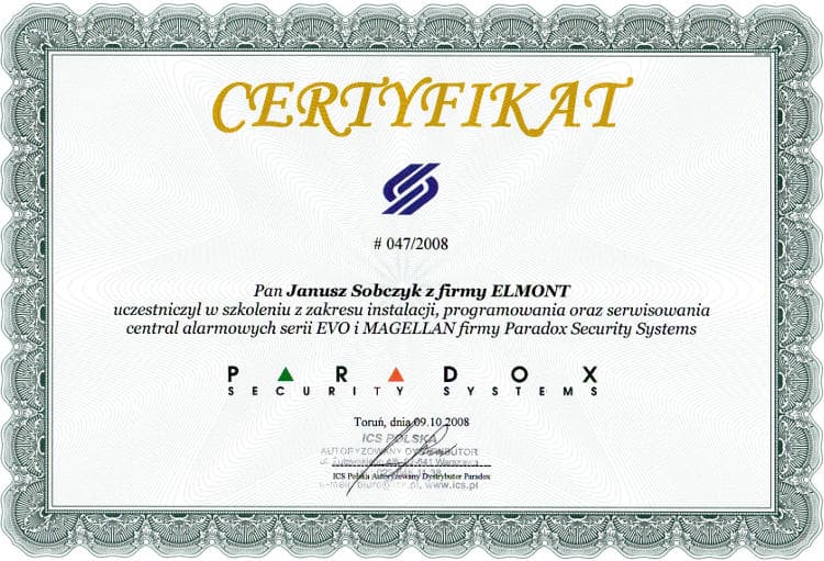 Certyfikat autoryzacji